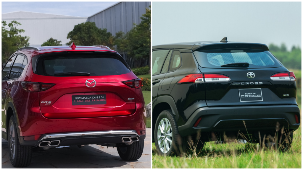 So sánh nội thất Corolla Cross và CX-5