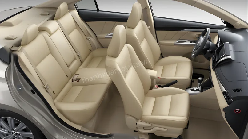 Nội thất Toyota Vios năm 2026 với các trang bị tiện nghi